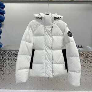 Canada Goose Hooded White Down Jacket
